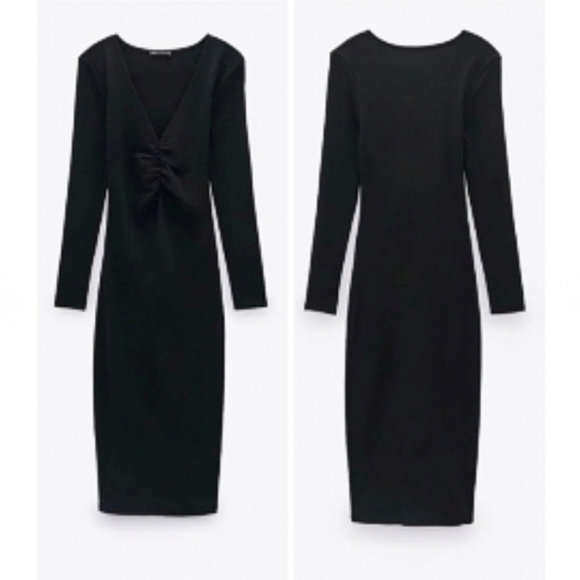 ZARA OTTOMAN KNIT DRESS NWT - Picture 8 of 16